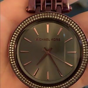 Purple with rhinestones Michael kors watch